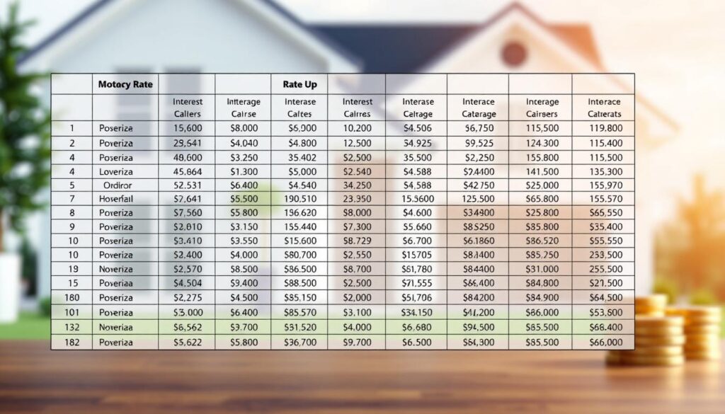 HUD table for mortgage calculations